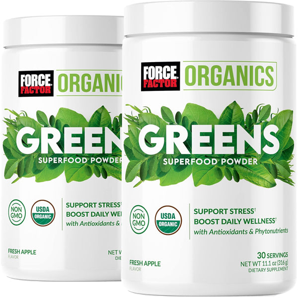 2 x 30 Servings Force Factor Organics Greens Superfood Powder