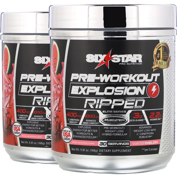 2 x 30 Servings Six Star Pre-Workout Explosion Ripped