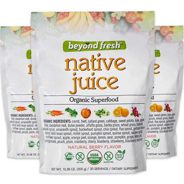 3 x 30 Servings Beyond Fresh Native Juice Organic Superfood