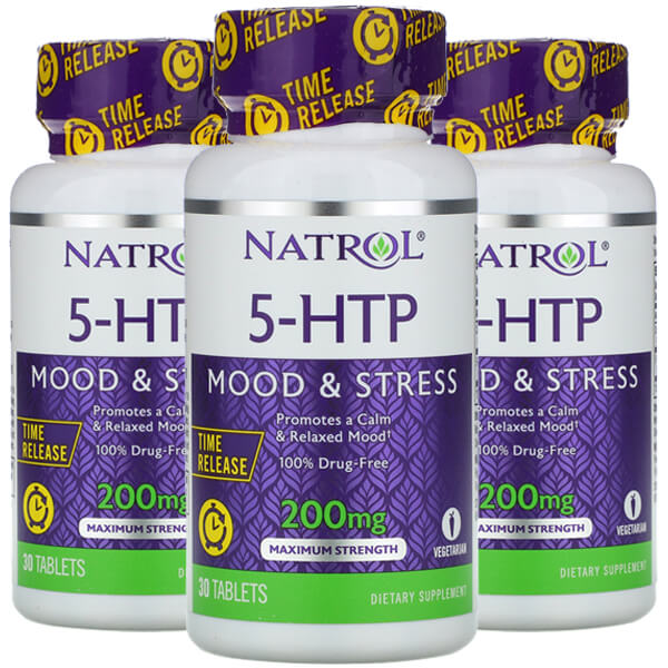 3 x 30 Tablets Natrol 5-HTP Mood & Stress 200mg
