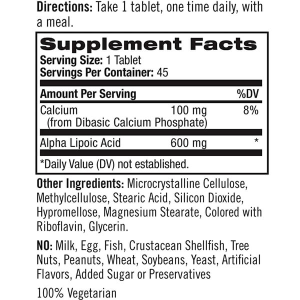 3 x 45 Tablets Natrol ALA Antioxidant Protection