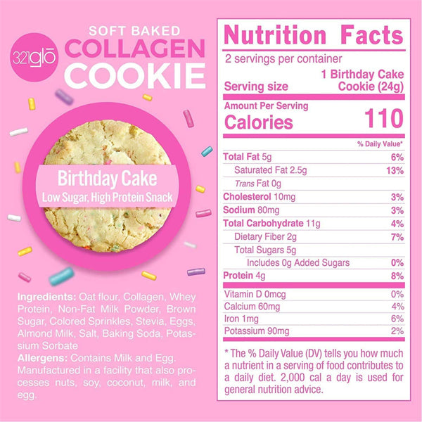 321Glo Soft Baked Collagen Cookies 12pk