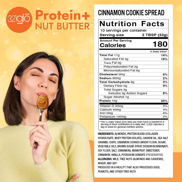 321glo Protein+ Nut Butter 10oz