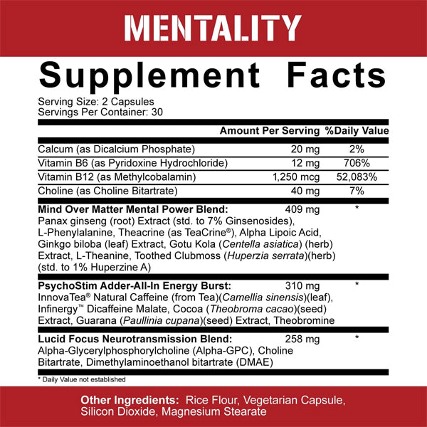 5% Nutrition Mentality Nootropic Capsules