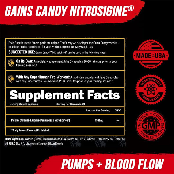 Alpha Lion Gainz Candy Nitrosigine 63 Capsules