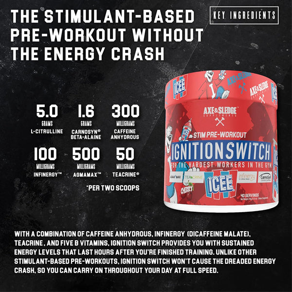 Axe & Sledge Ignition Switch Pre-Workout 40 Servings