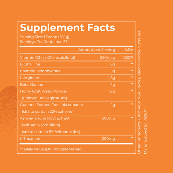 Adept Mind + Body Pre-Workout 25serv