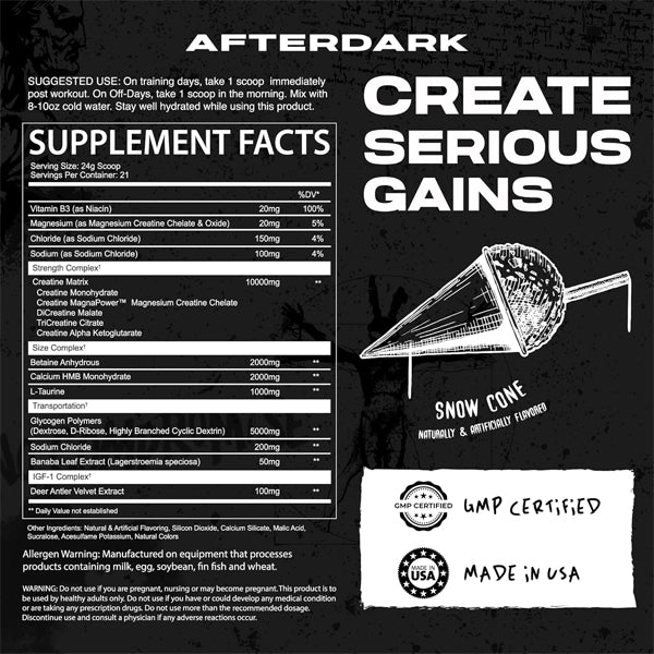 Afterdark Creation Creatine + IGF-1 21 Servings