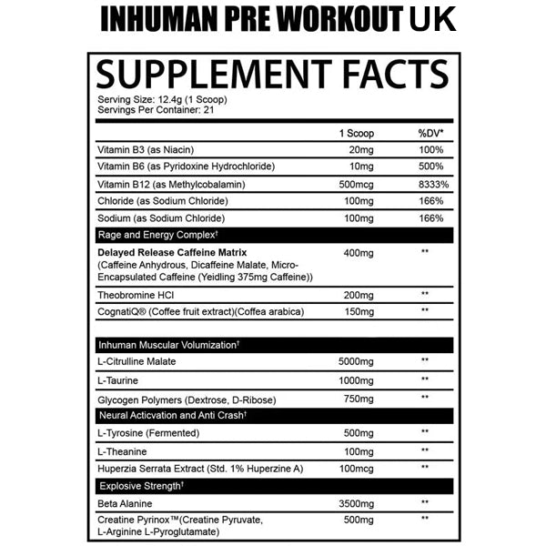 Afterdark Inhuman Pre-Workout 21 Servings (UK)