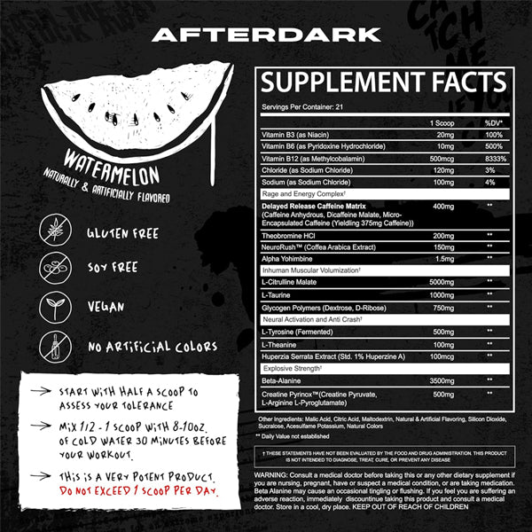 Inhuman Workout Afterdark Inhuman Pre-Workout 21 Servings