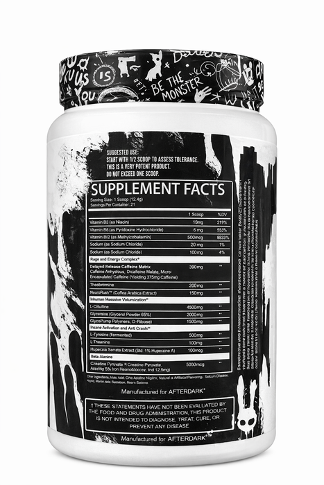 Afterdark Inhuman Pre-Workout 21 Servings (UK)