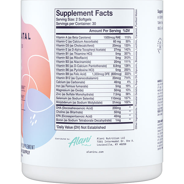 Alani Nu Self Prenatal Vitamin 60 Capsules