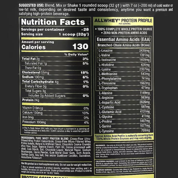 AllMax Gold AllWhey Premium Protein 2lbs