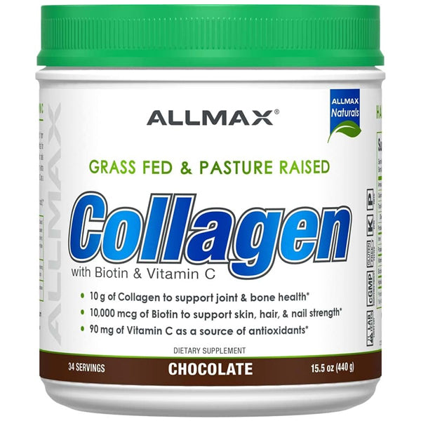 2 x 34 Servings AllMax Grass Fed Collagen With Biotin & Vitamin C