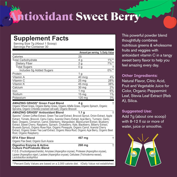 Amazing Grass Greens Blend Antioxidant 30 Servings