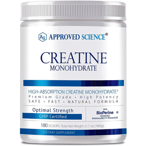 Approved Science Creatine Monohydrate +BioPerine 180 Servings