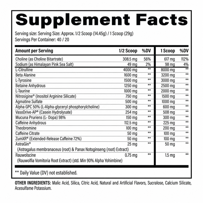 Black Magic X Condemned Deception Pre-Workout 40/20 Servings