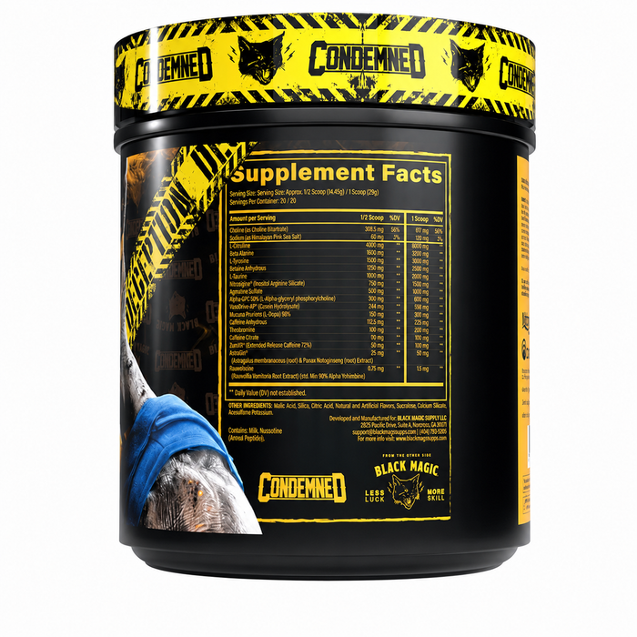 Black Magic X Condemned Deception Pre-Workout 40/20 Servings