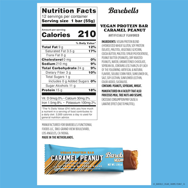 Barbells Vegan Plant-Based Protein Bar 12pk