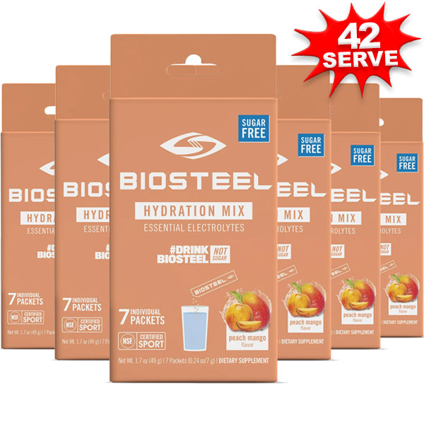 6 x 7pk Biosteel Hydration Electrolytes & BCAA Mix Stickpacks