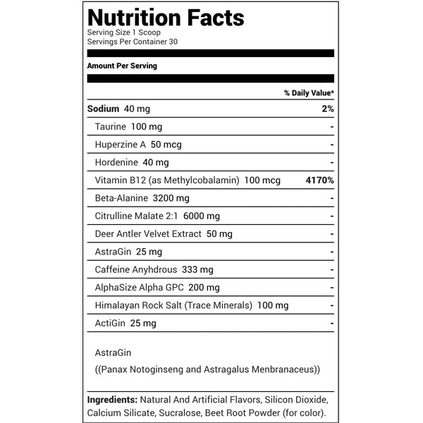 Bucked Up BAMF Pre-Workout 30 Servings