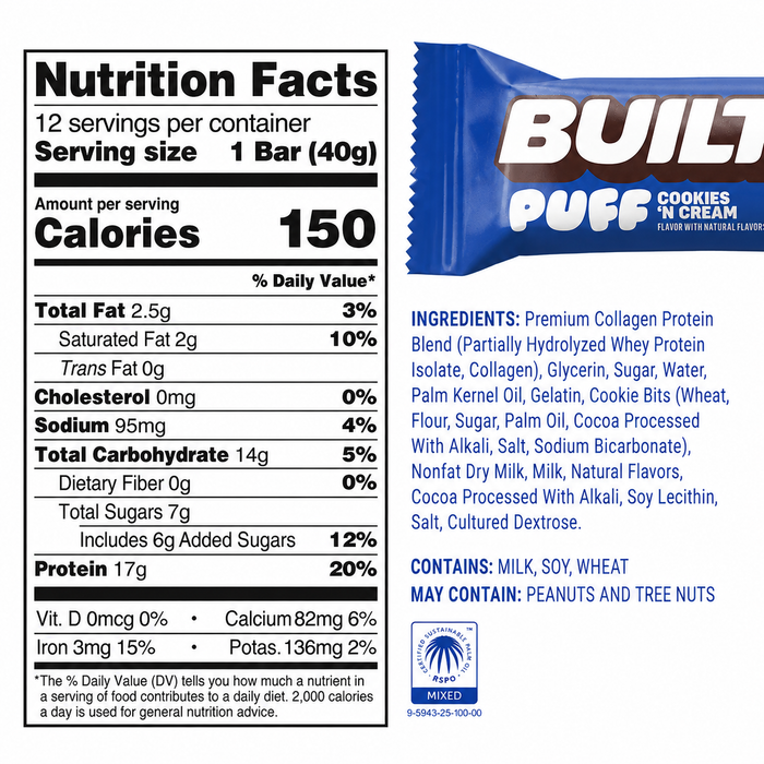 Built Puff Protein Bar 12pk