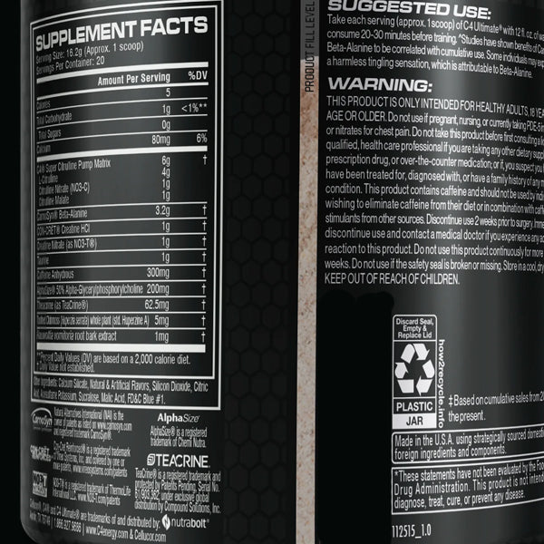 Cellucor C4 Ultimate Pre-Workout 20 Servings