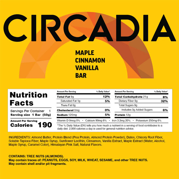 Circadia Plant Based Protein Bars 12pk