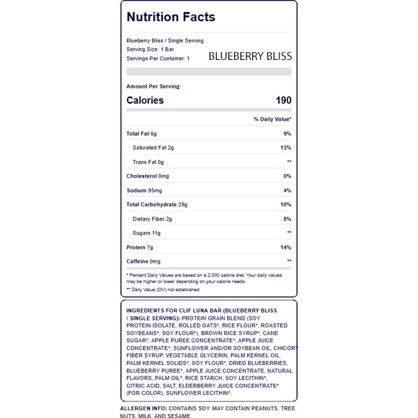 Luna Whole Nutrition Bar 15pk