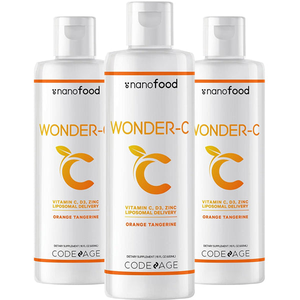 3 x 16oz CodeAge Nanofood Liposomal Wonder-C