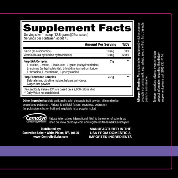 Controlled Labs Purple Wraath Intraworkout 45 Servings