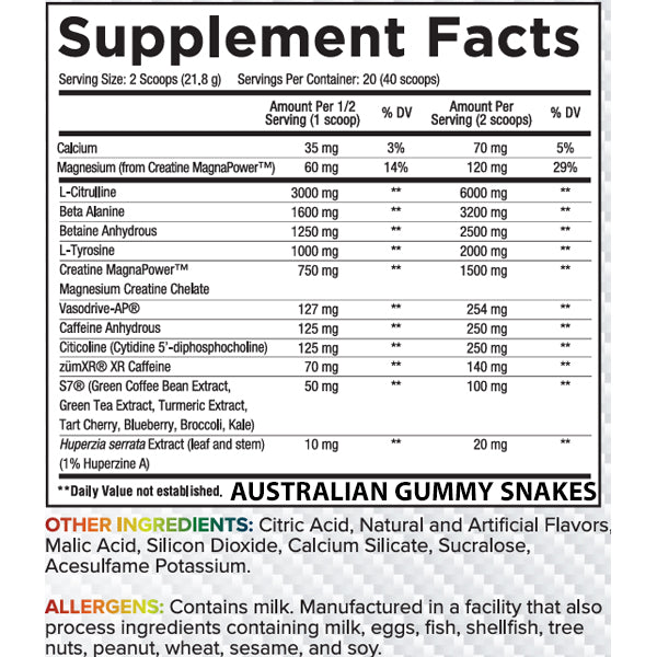 Core Nutritionals Fury AUS Edition Pre-Workout 40/20 Servings