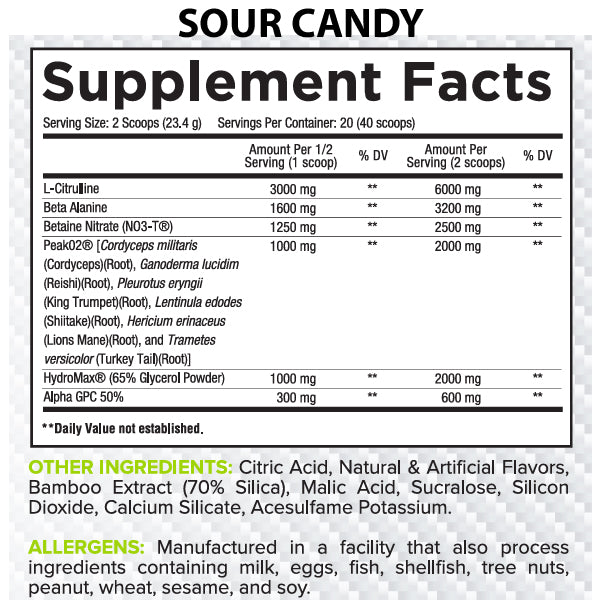 Core Nutritionals Pump Pre-Workout 40/20 Servings