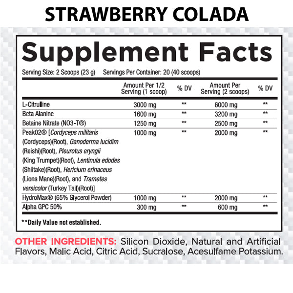 Core Nutritionals Pump Pre-Workout 40/20 Servings