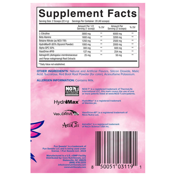 Core Nutritionals Pump Pre-Workout 40/20 Servings