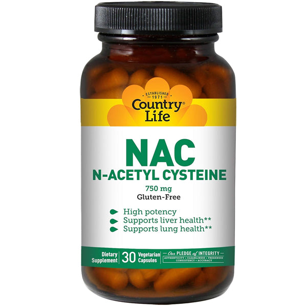 Country Life NAC N-Acetyl Cysteine Capsules