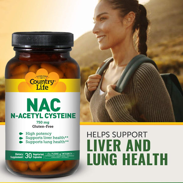 Country Life NAC N-Acetyl Cysteine Capsules