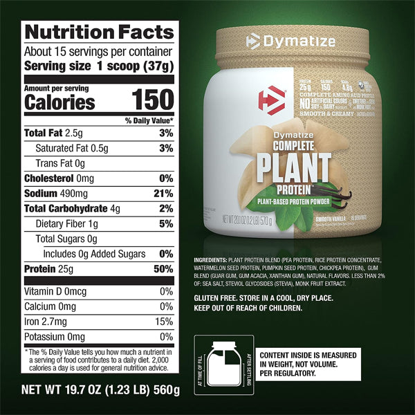 2 x 15 Servings Dymatize Complete Plant Protein