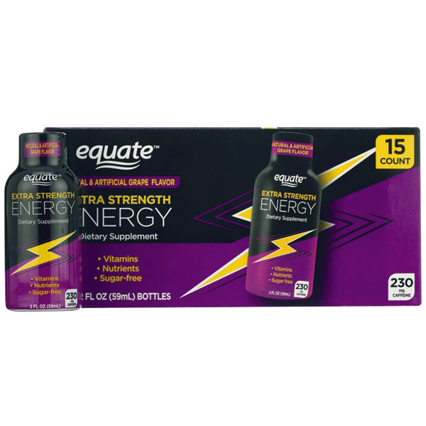 Equate Extra Strength 2oz Energy Shots 15pk