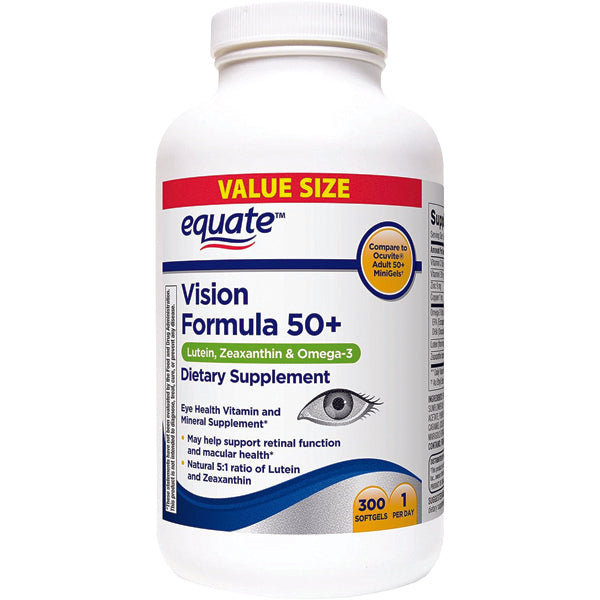 Equate Vision Formula 50+ Softgels