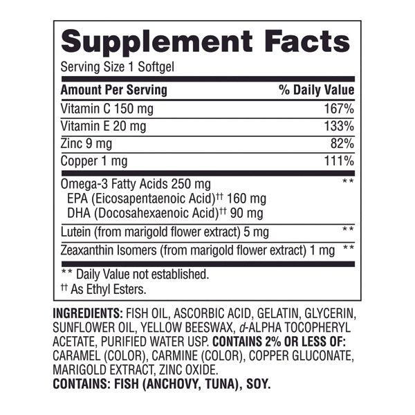 Equate Vision Formula 50+ Softgels