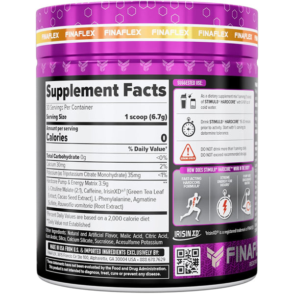 Finaflex Stimul8 Hardcore Pre-Workout 30 Servings