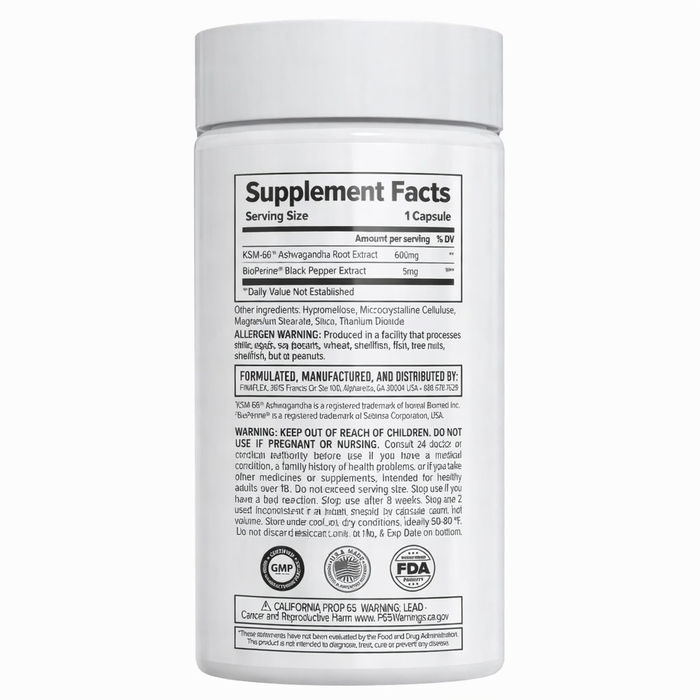 Finaflex Ashwagandha Energy & Mood Intensifier 60 Capsules