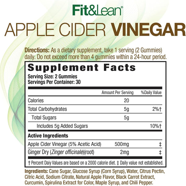 Fit&Lean Apple Cider Vinegar Gummies