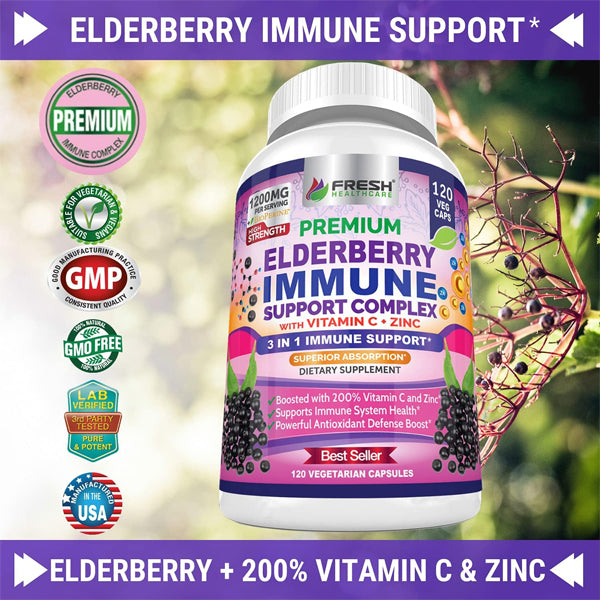 Fresh Healthcare Elderberry Immune Support Complex Capsules