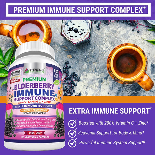 Fresh Healthcare Elderberry Immune Support Complex Capsules