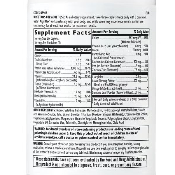 GNC Woman's Arginmax Multivitamin 90 Caplets