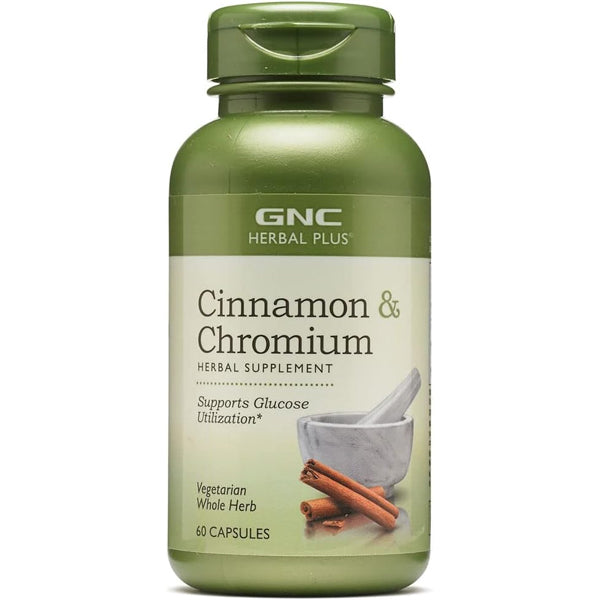 GNC Herbal Plus Cinnamon & Chromium Capsules