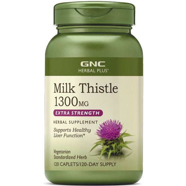 GNC Herbal Plus Milk Thistle 1300mg Caplets