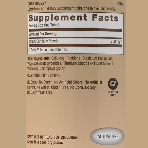 GNC Shark Cartilage 180 Tablets